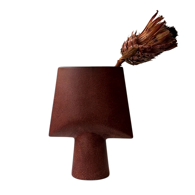 Terracotta Sculptural Vase