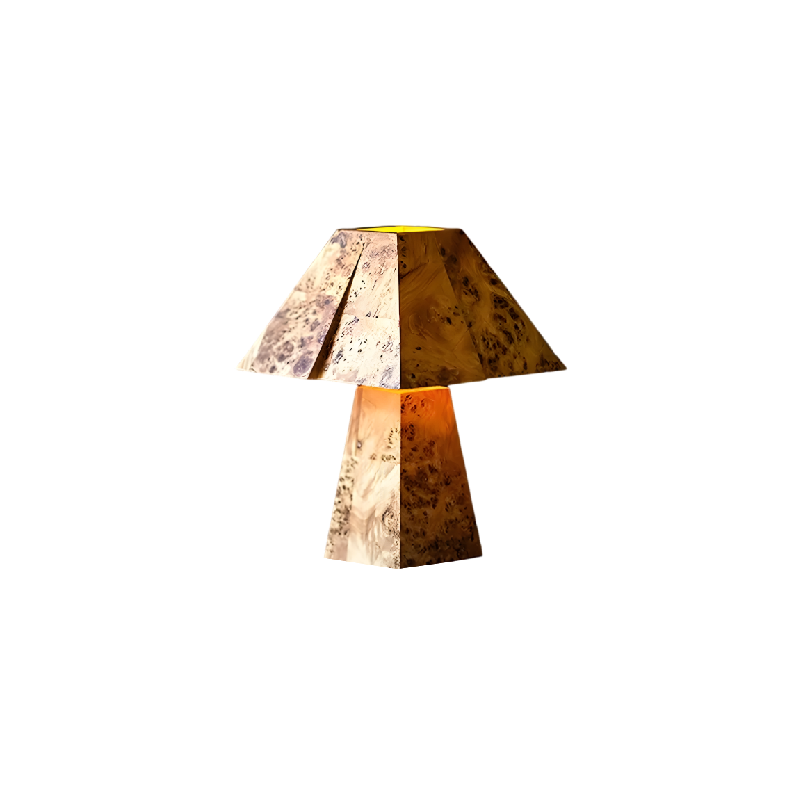 Burl Wood Table Lamp