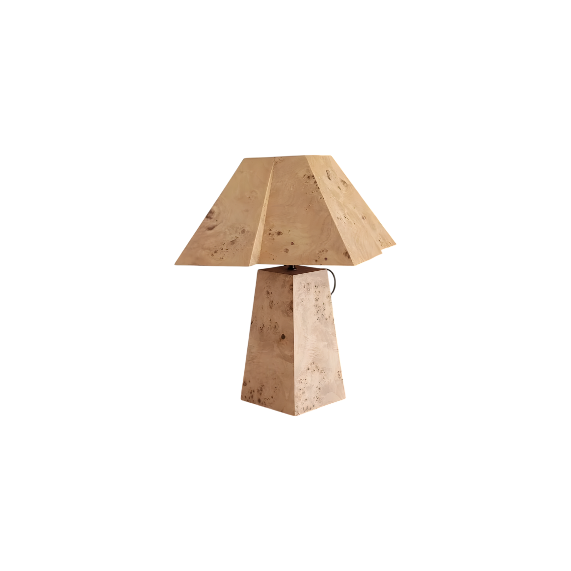 Burl Wood Table Lamp