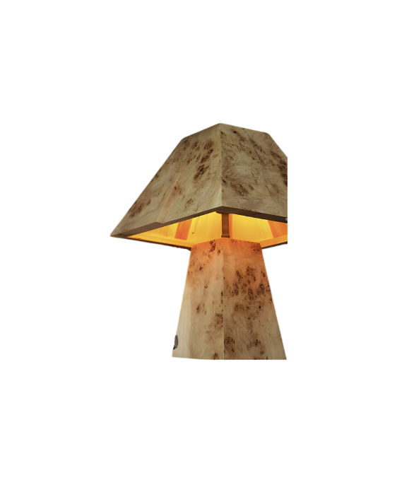 Burl Wood Table Lamp