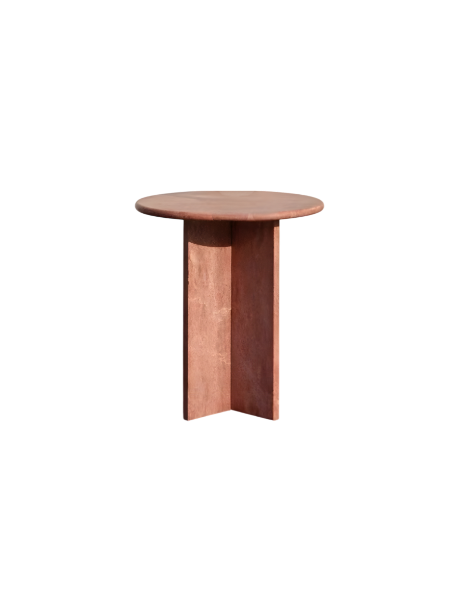 Travertine Side Table