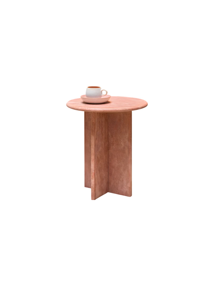 Travertine Side Table 