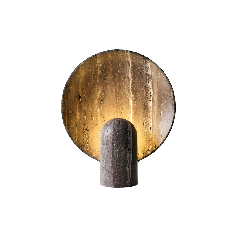 Travertine Halo Lamp