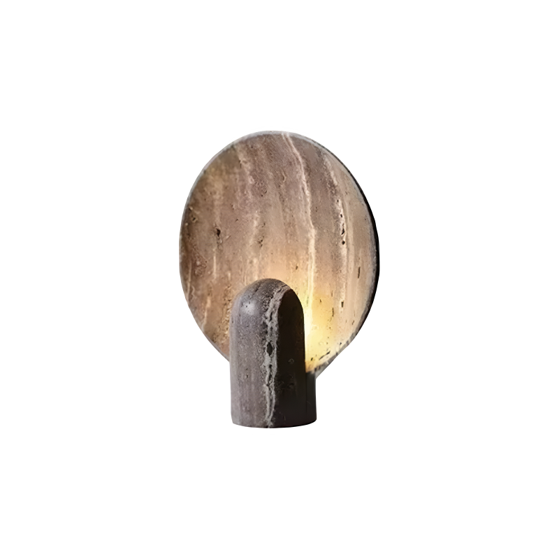 Travertine Halo Lamp