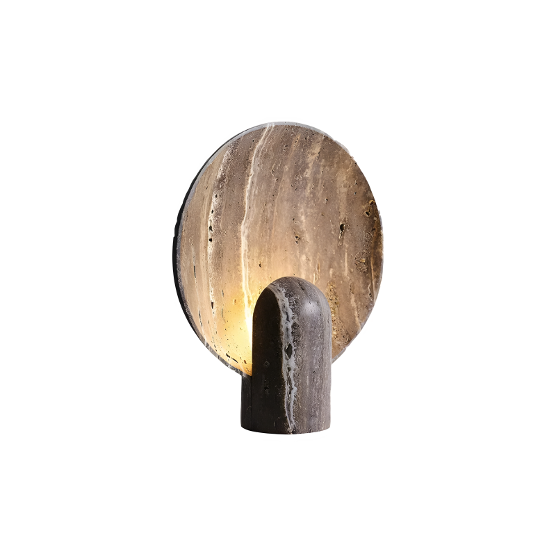Travertine Halo Lamp
